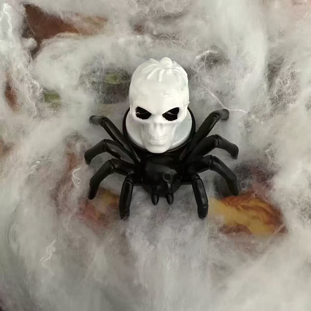 Halloween Skull Spider Decoration