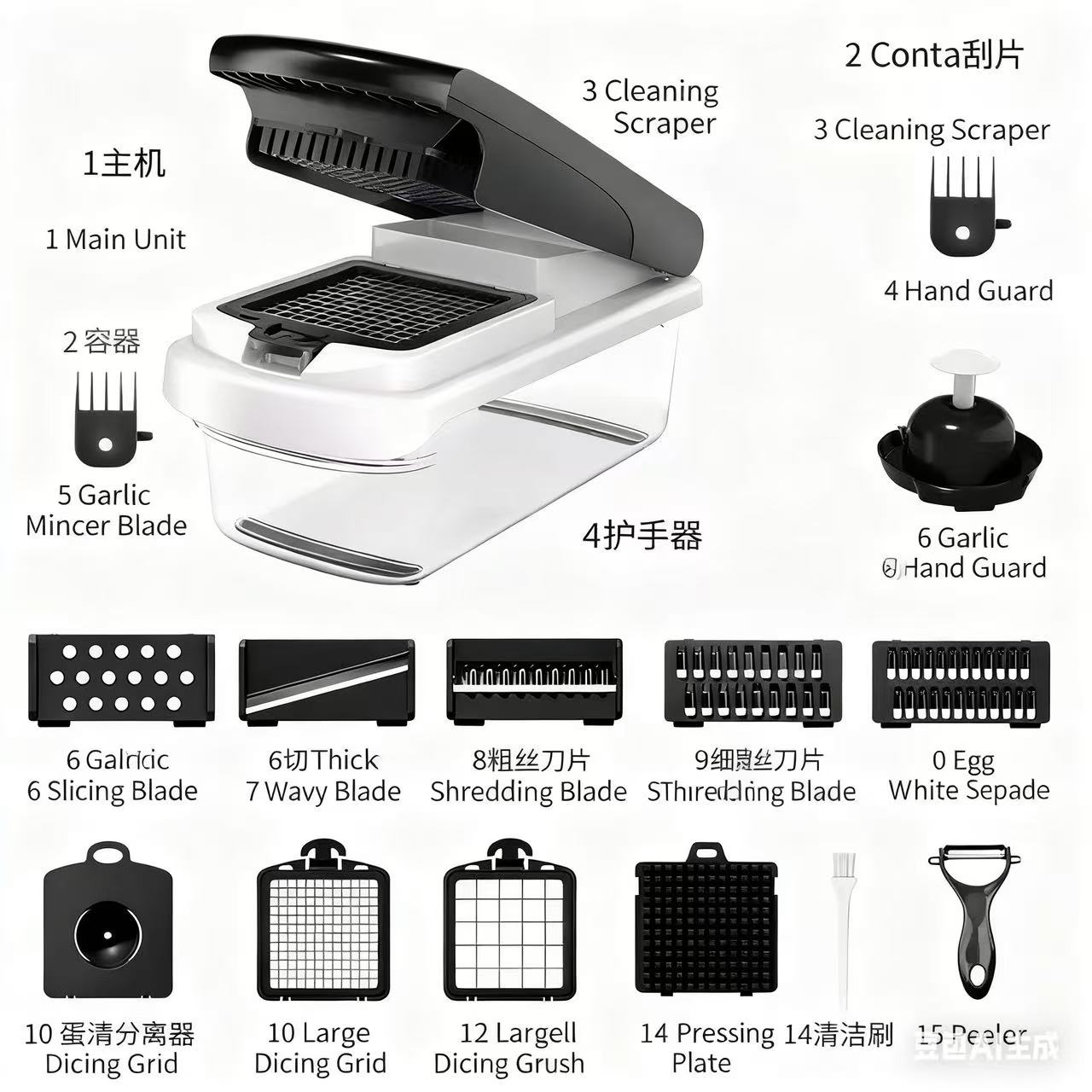 15 -in- 1 Vegetable Dicer Cutter