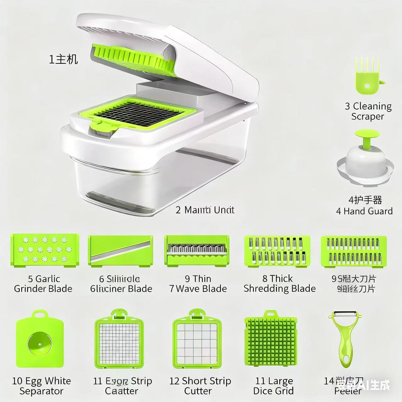 15 -in- 1 Vegetable Dicer Cutter