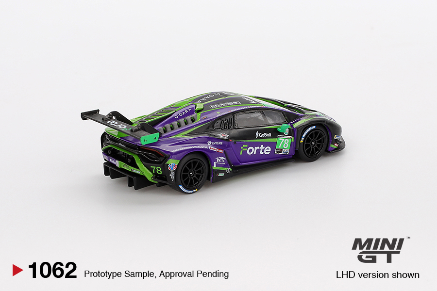 Mini GT LAMBORGHINI HURACAN GT3 EVO2 #78 FORTE RACING DAYTONA 24 HRS 2024