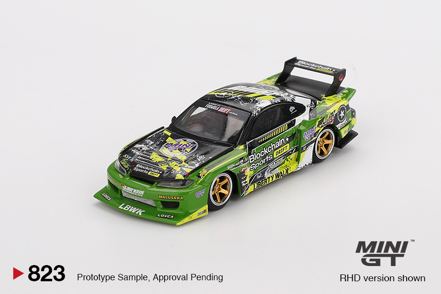 MINI GT NISSAN SILVIA S15 LB-SUPER  SILHOUETTE #555 V2 FORMULA DRIFT JAPAN 2024
