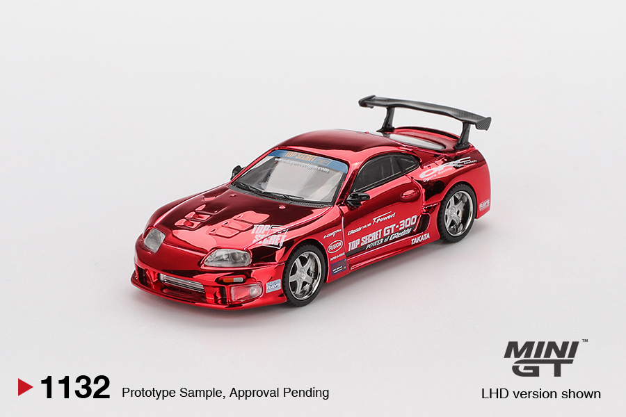 MINI GT TOYOTA SUPRA (A80) TOP SECRET GT-300 RED CHROME 2014