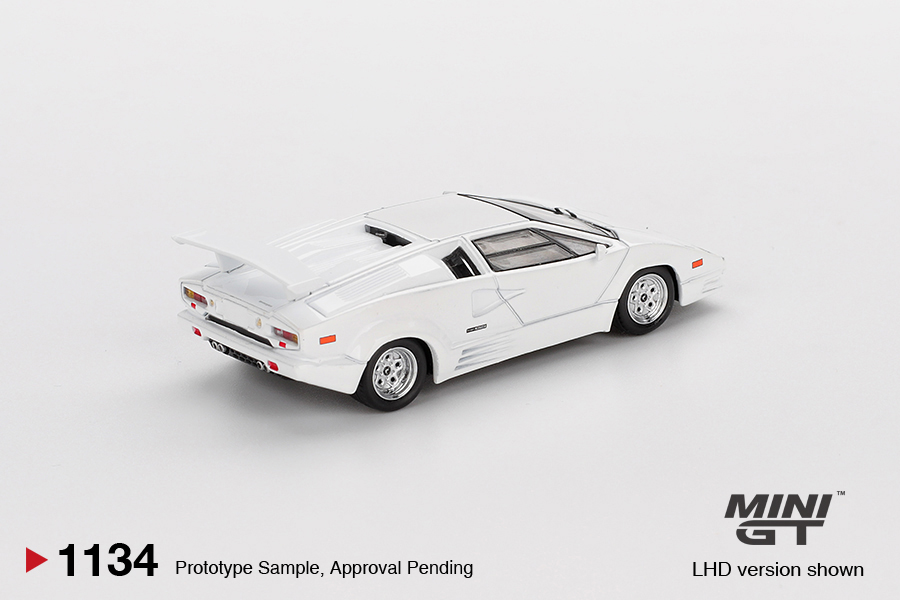 MINI GT LAMBORGHINI COUNTACH 25TH ANNIVERSARY WHITE 1989