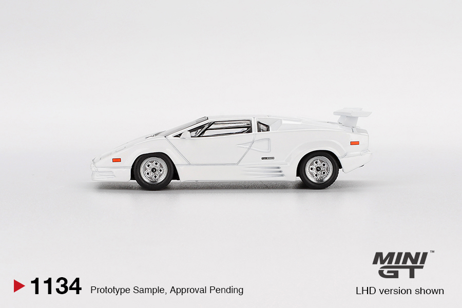 MINI GT LAMBORGHINI COUNTACH 25TH ANNIVERSARY WHITE 1989