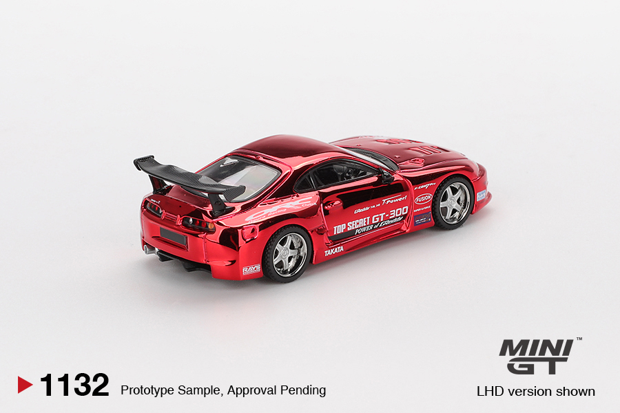 MINI GT TOYOTA SUPRA (A80) TOP SECRET GT-300 RED CHROME 2014