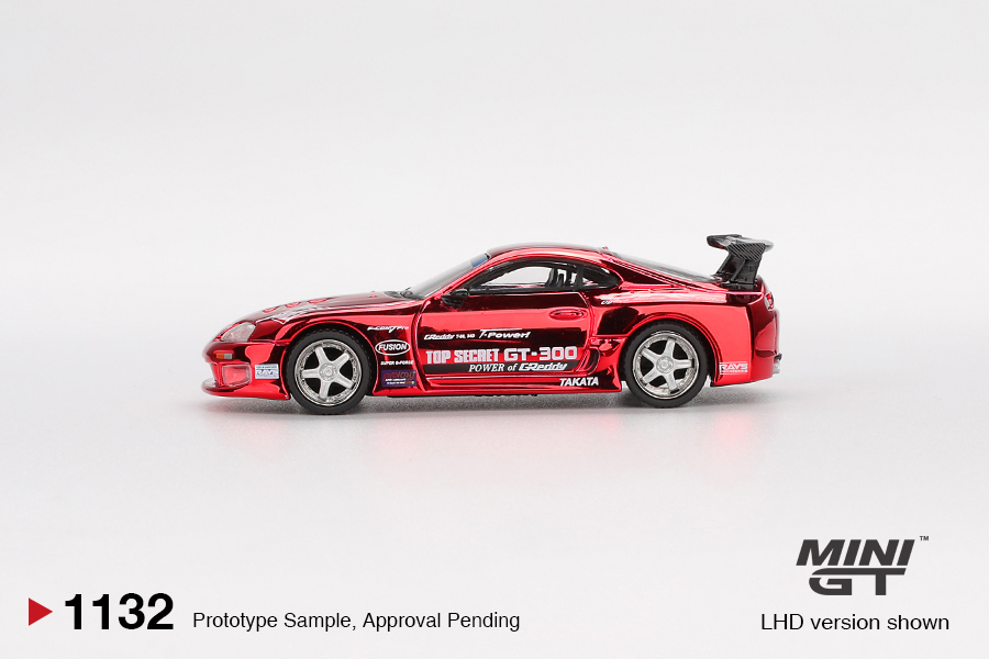 MINI GT TOYOTA SUPRA (A80) TOP SECRET GT-300 RED CHROME 2014