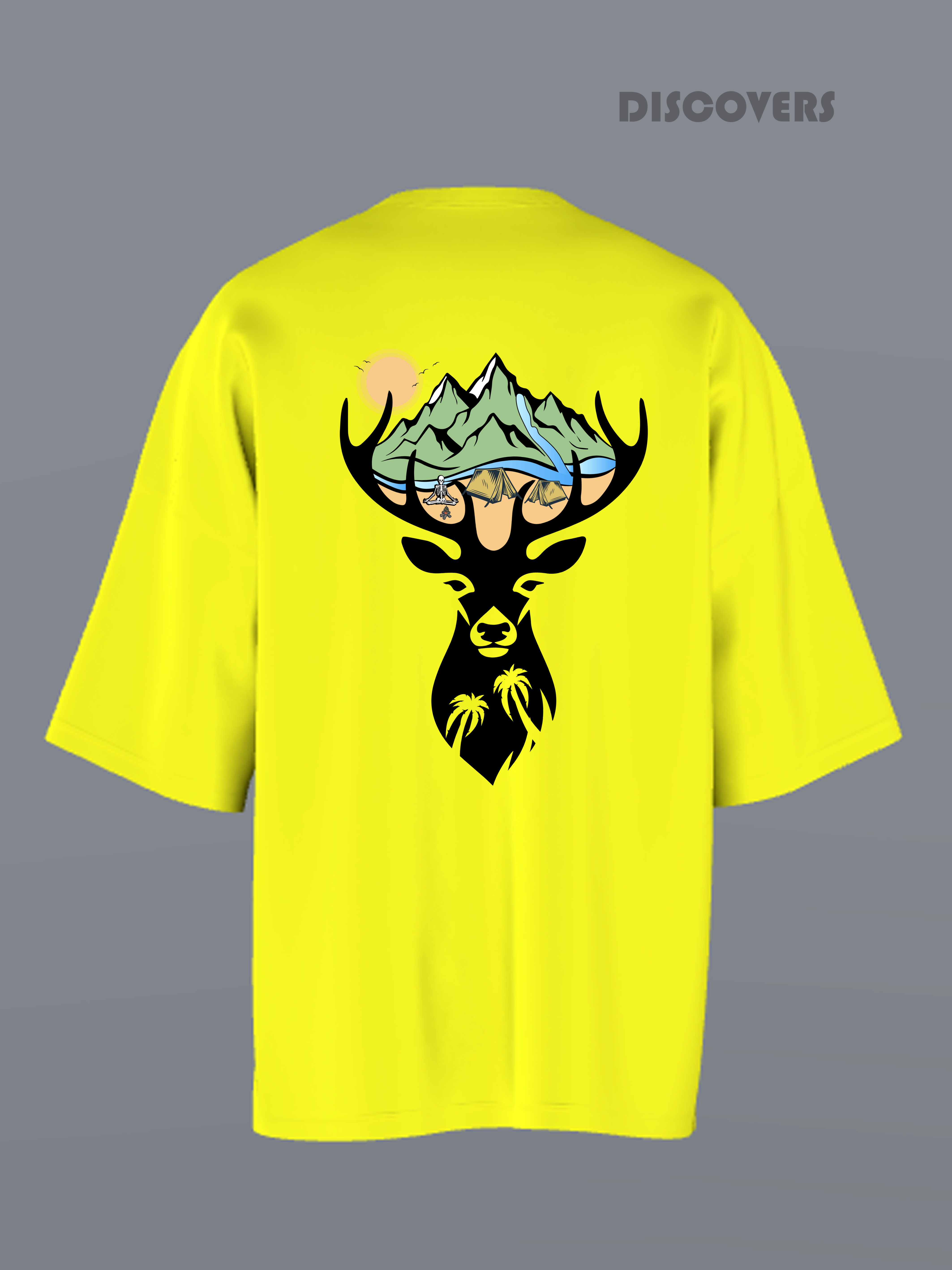 Yellow Deer Graphic T-shirt
