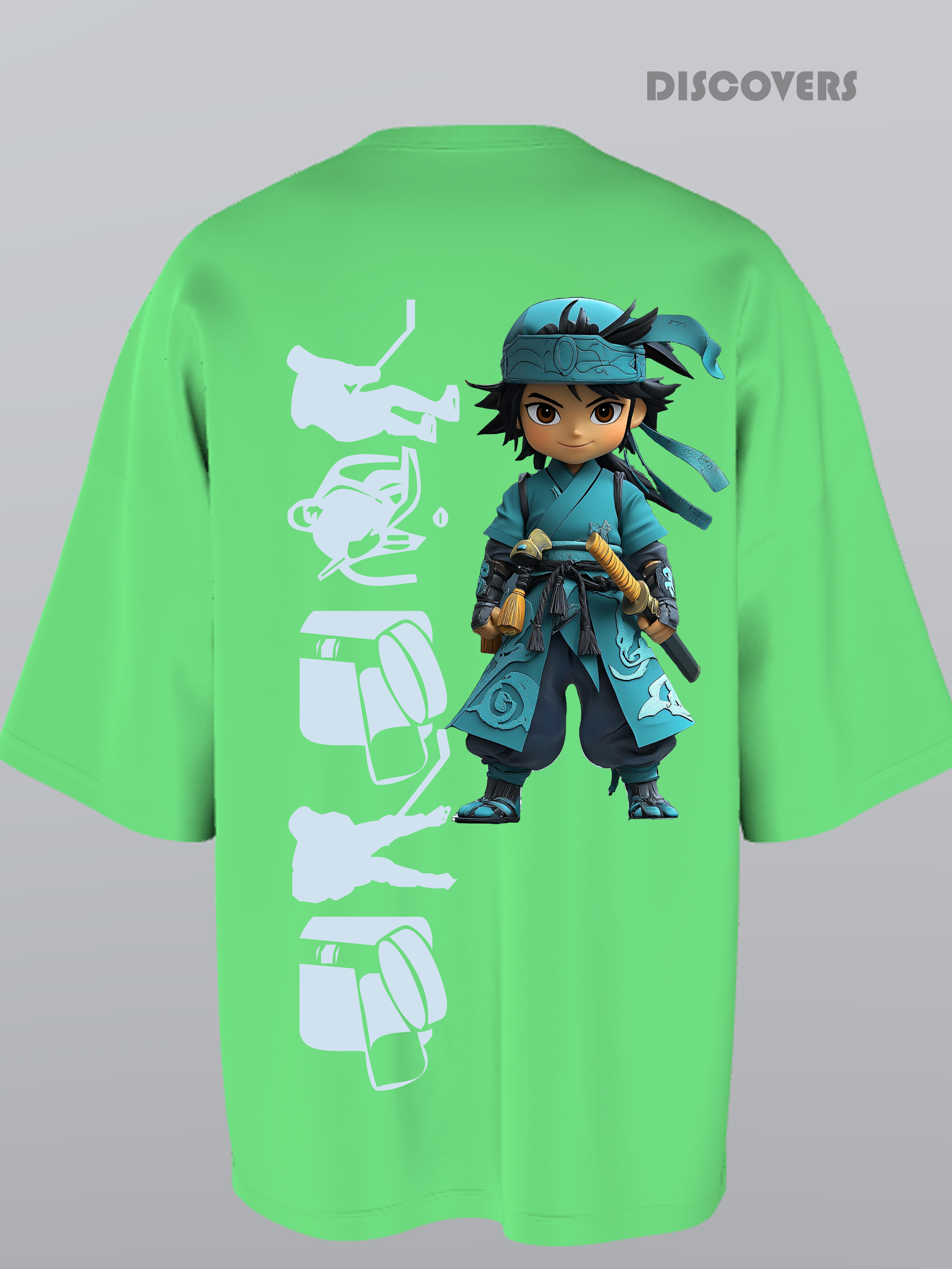 Green Samurai Graphic T-Shirt