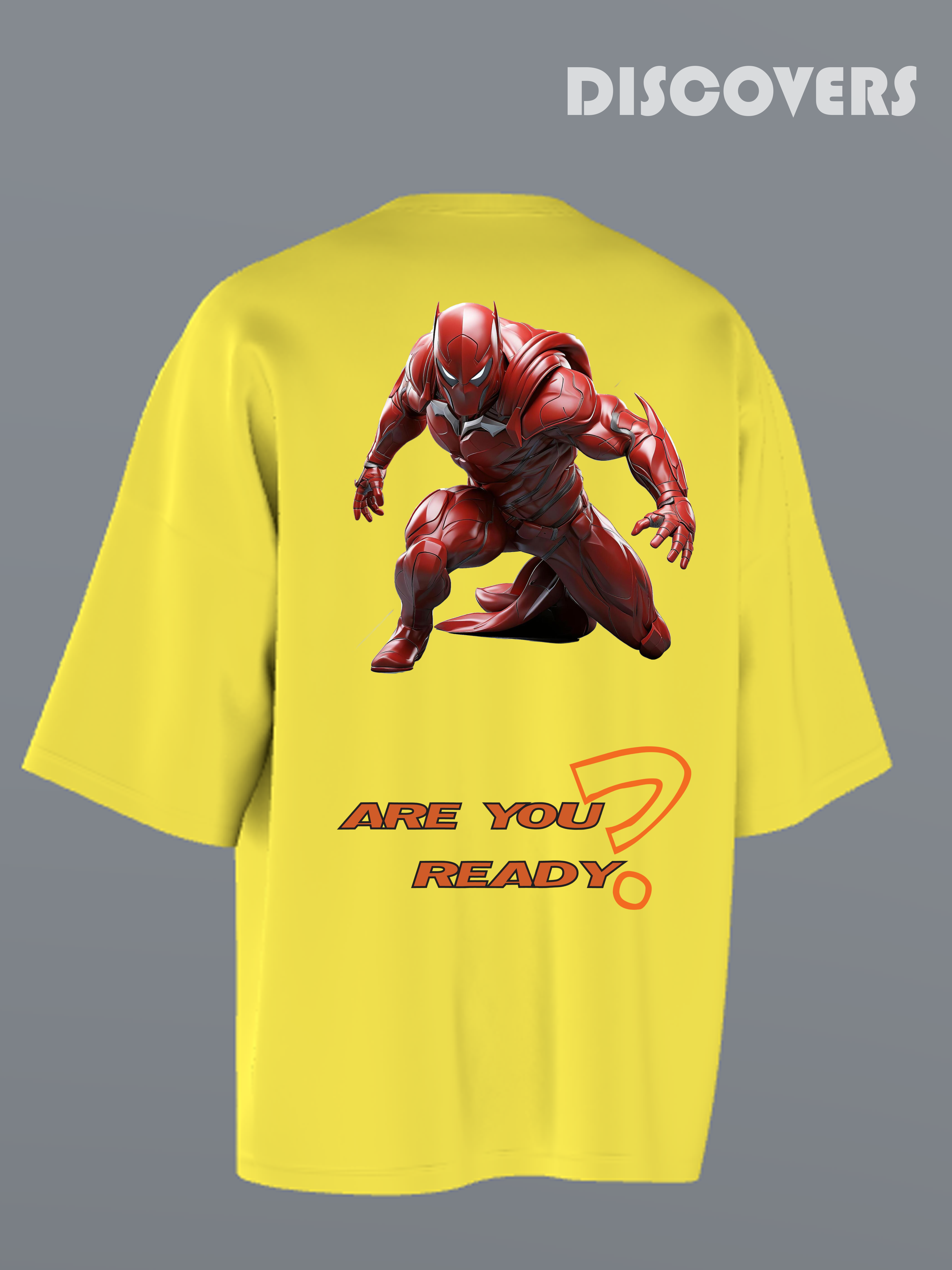Superhero Graphic Yellow T-Shirt