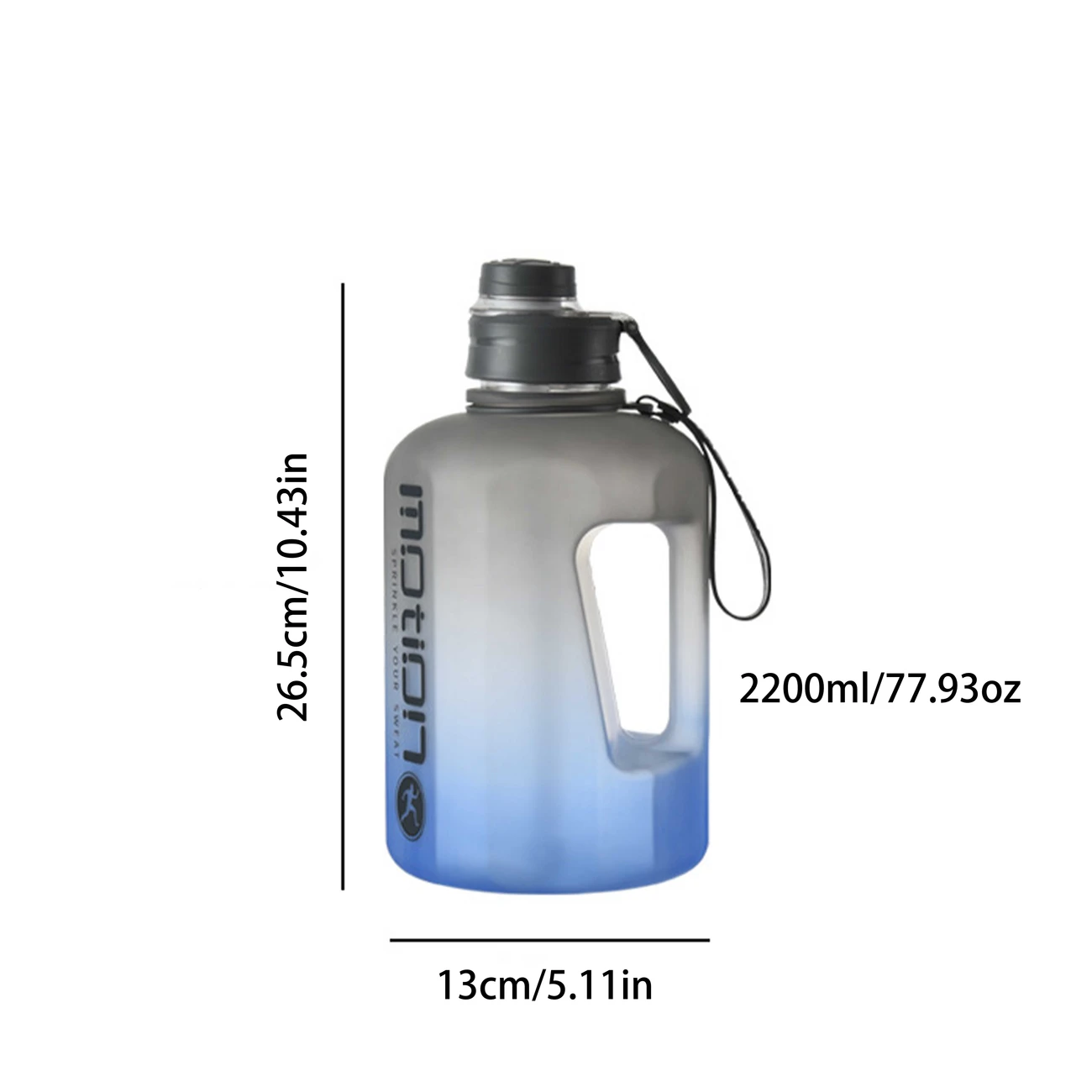 Large Gradient Water Bottle