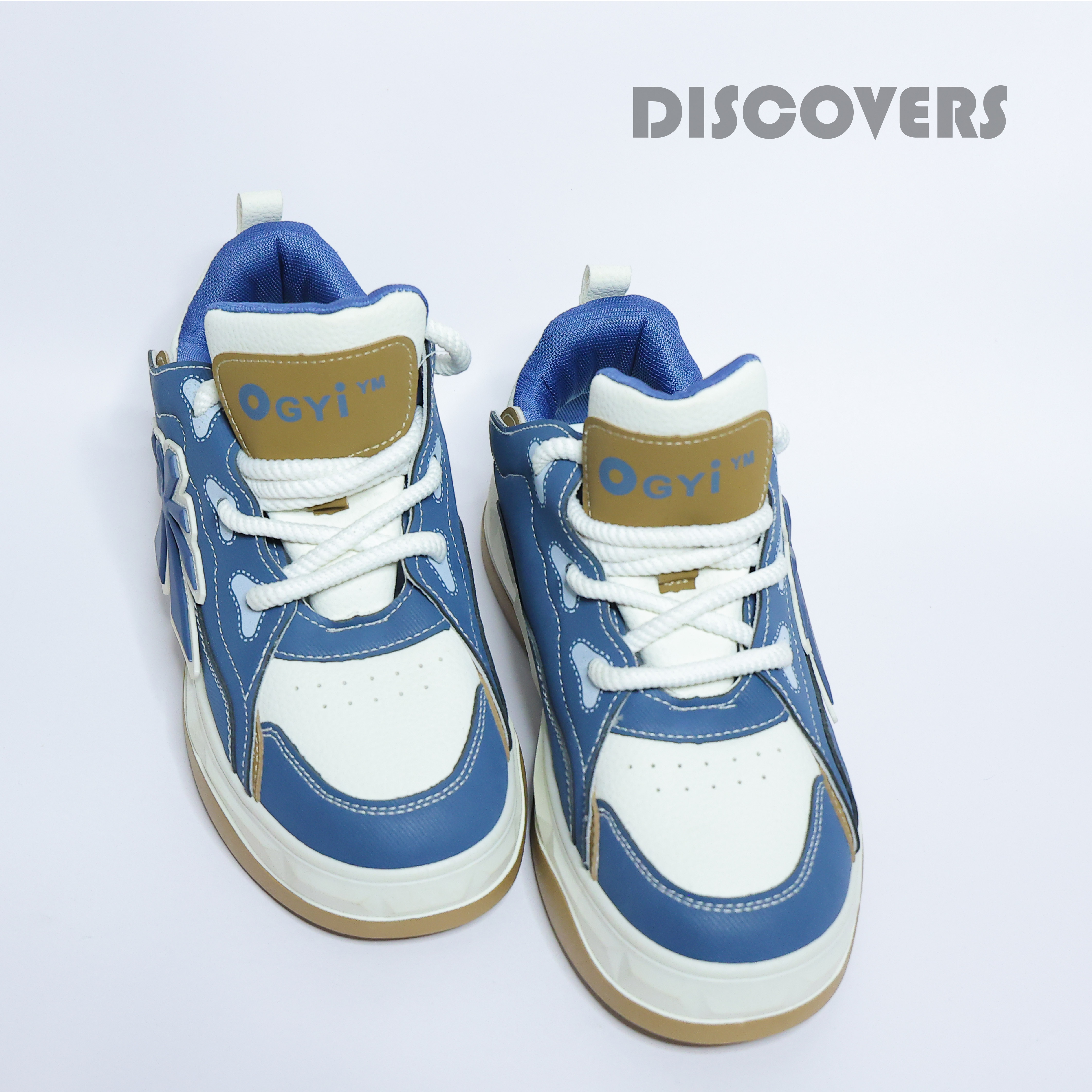Blue and White Ogyi Sneakers