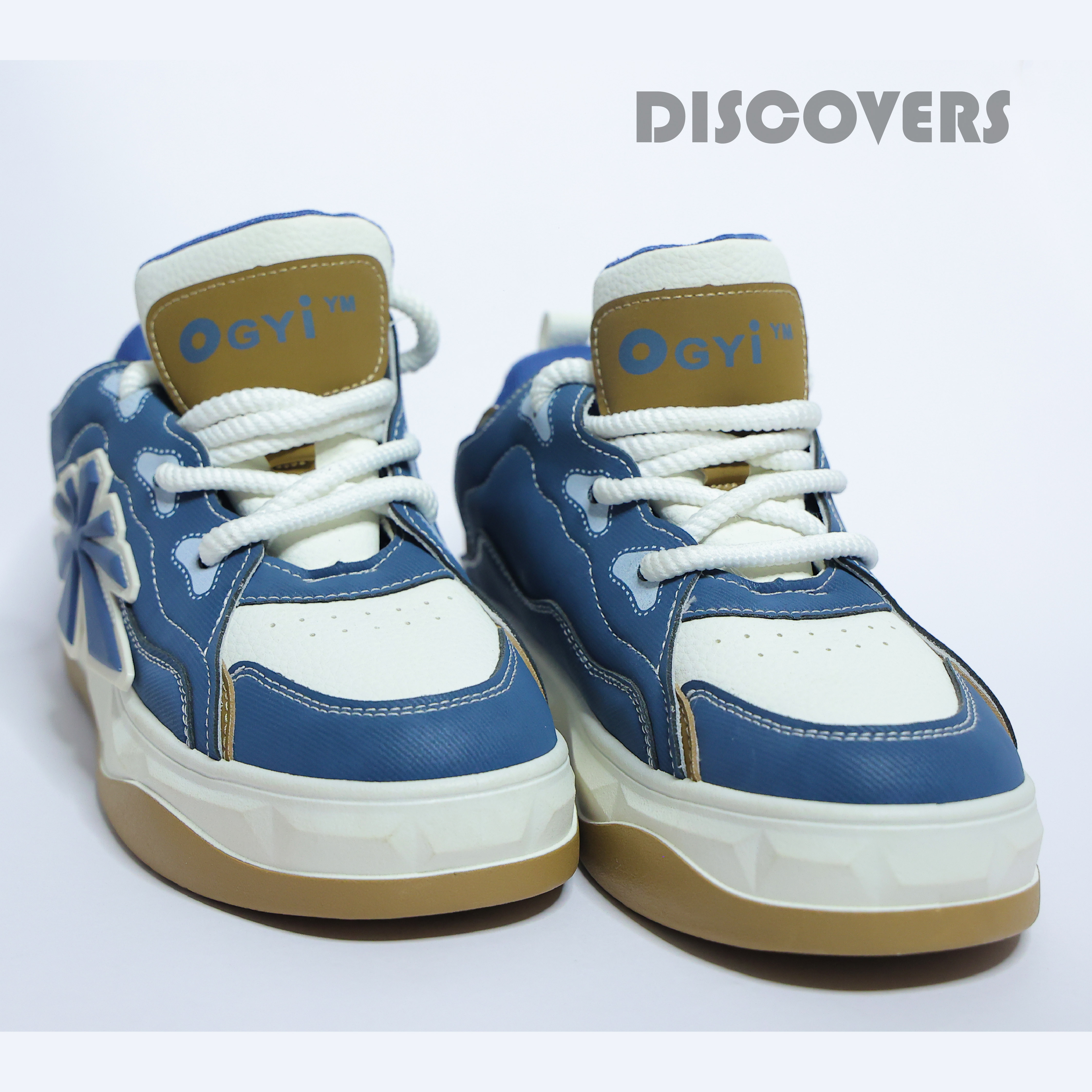 Blue and White Ogyi Sneakers