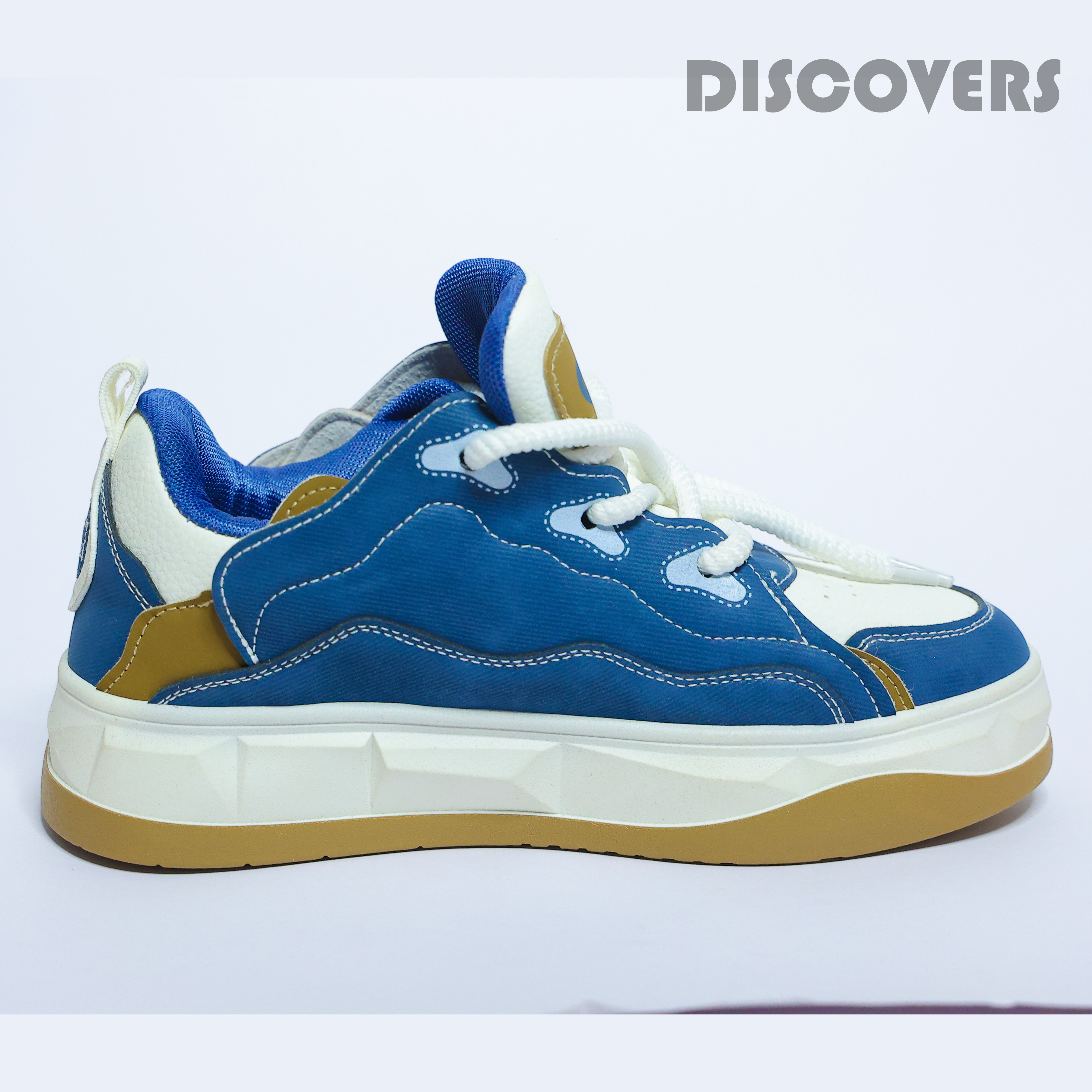 Blue and White Casual Sneakers