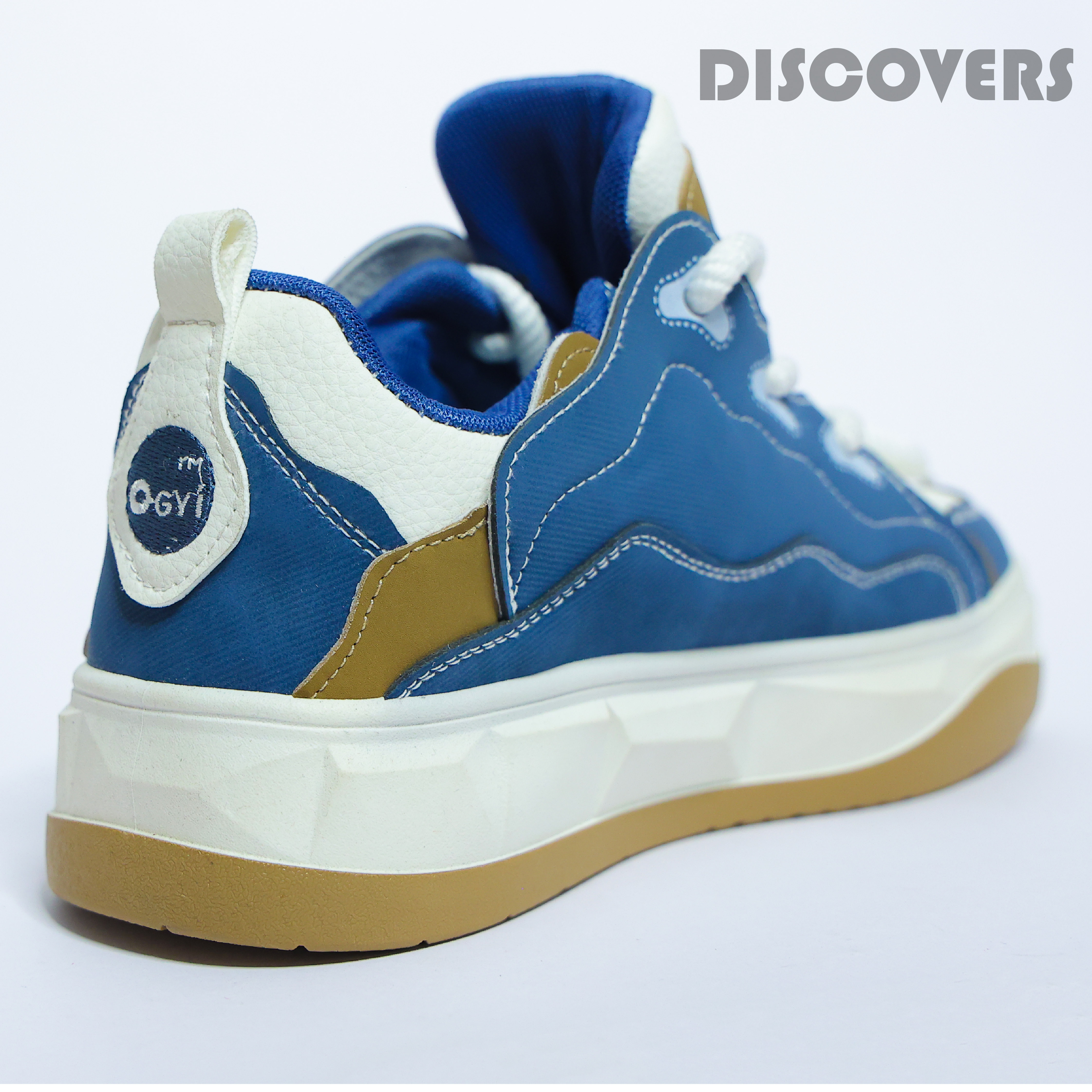 Blue and White Casual Sneakers