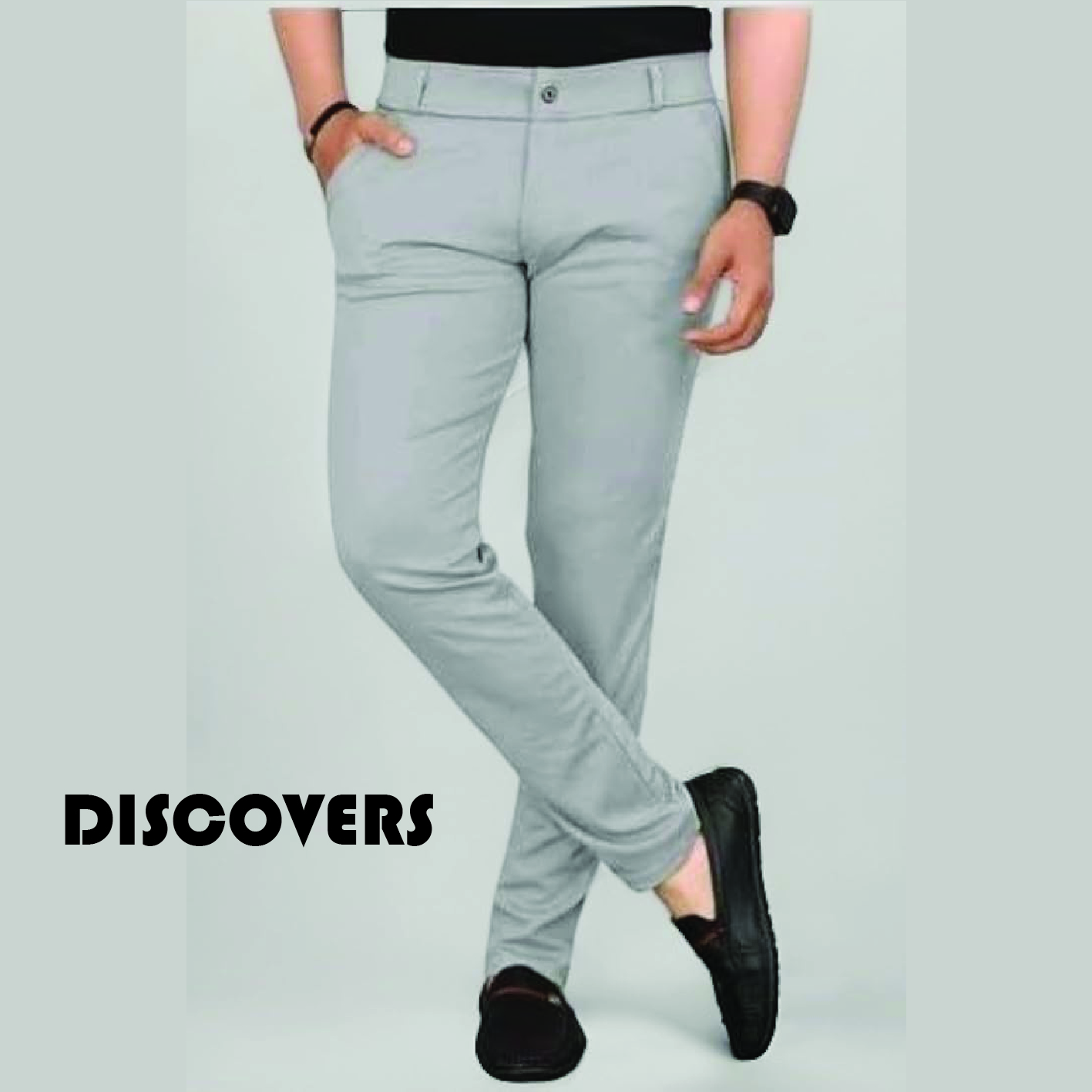 Men Lycra Blend Formal Trousers