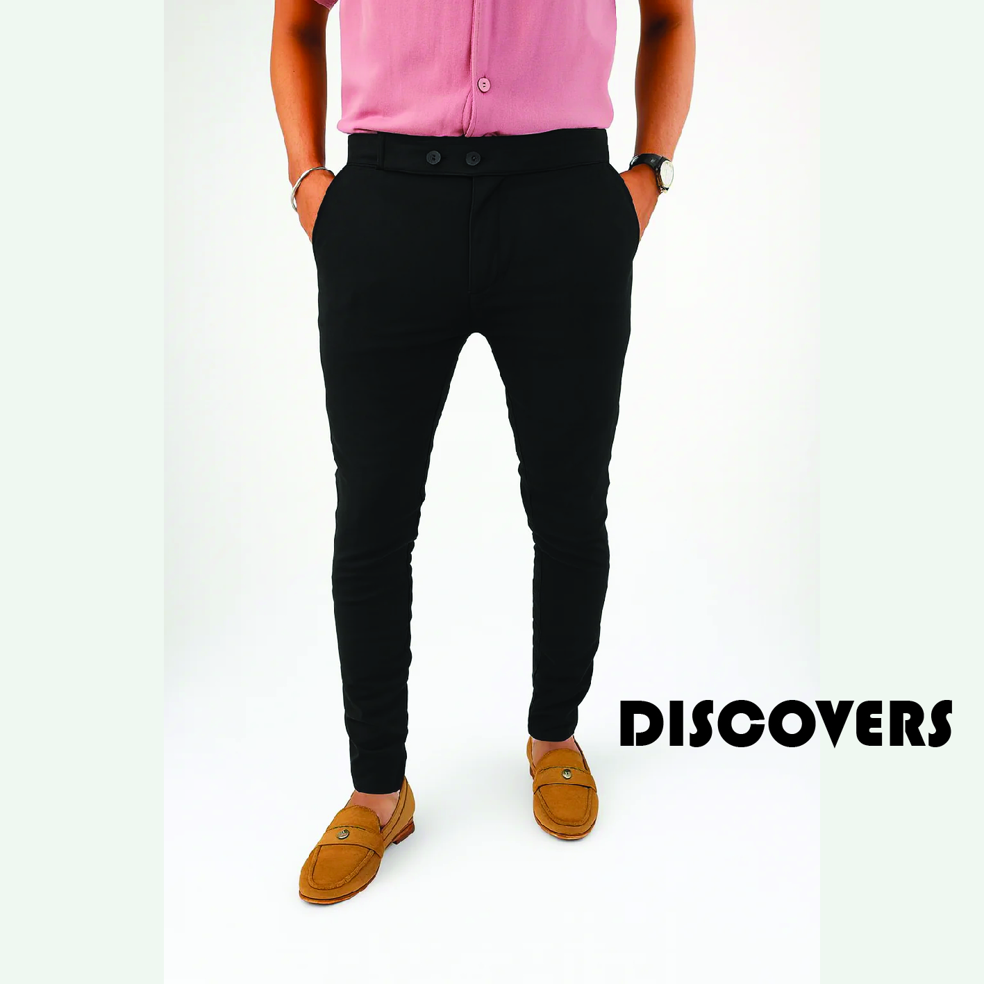 Men Lycra Blend Formal Trousers