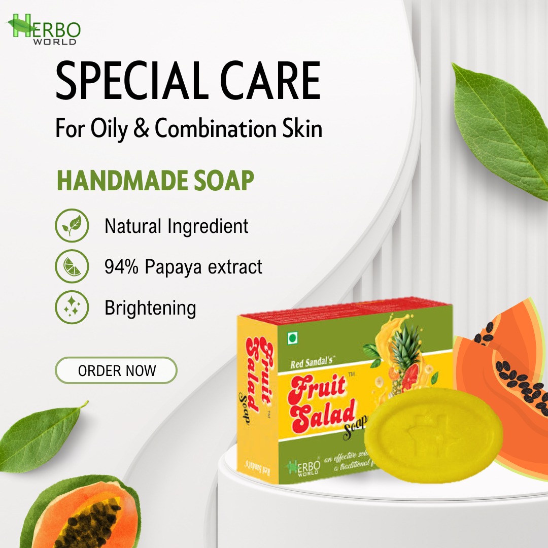 Fruit Salad® Soap with Papaya (75g) Pack Of 5 (Buy 5 + Get 1 Free)