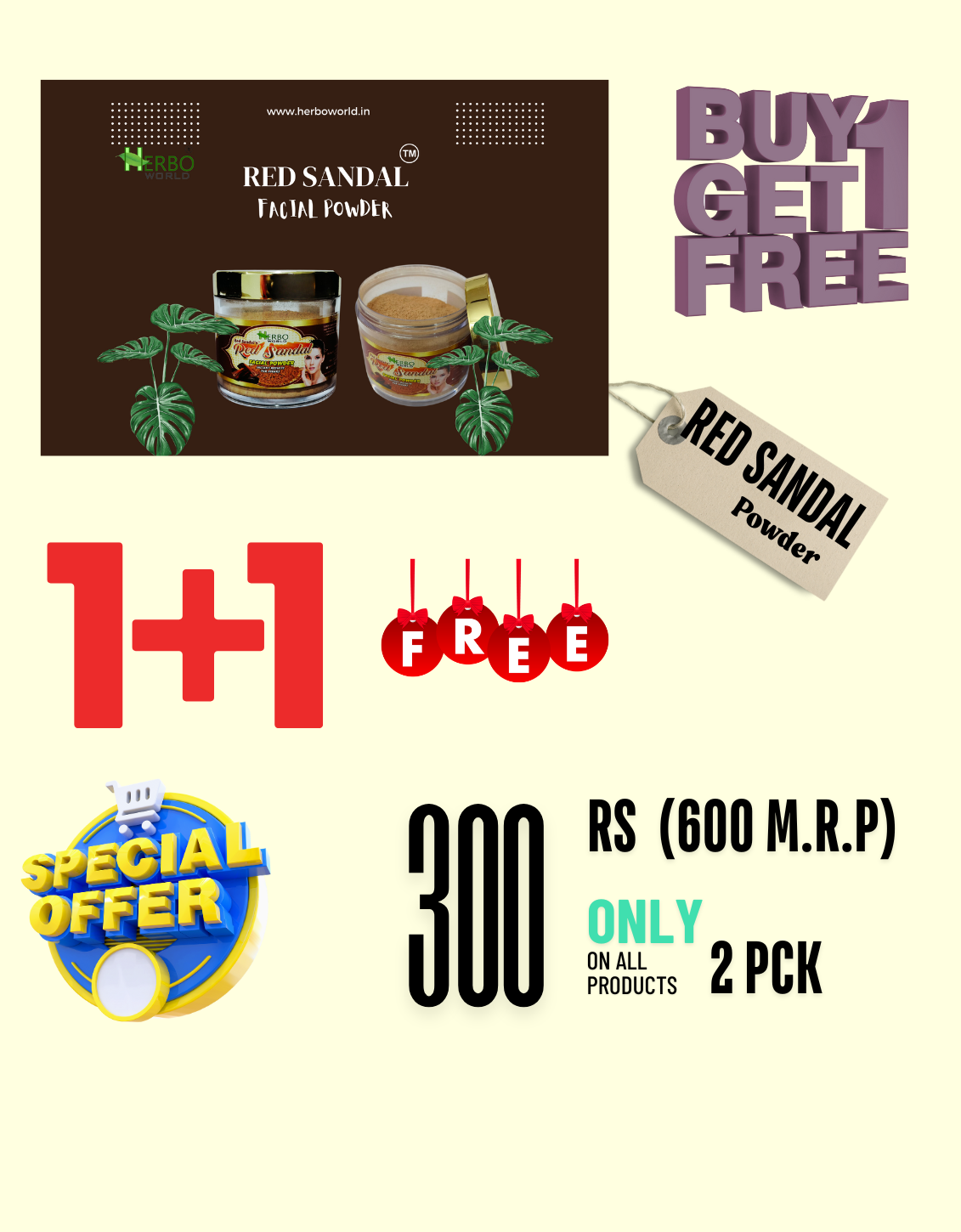 Red Sandal® Deep Cleanse & Glow Combo - Pack Of 3 - GET 30% OFF