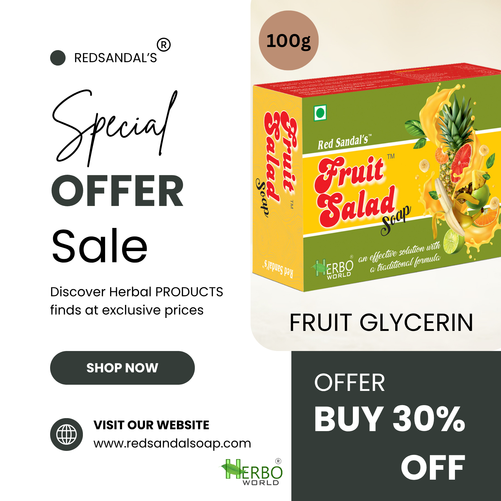  Fruit Salad Glycerin Soap Premium Soap (100g) Pack Of 2 - GET 30% OFF