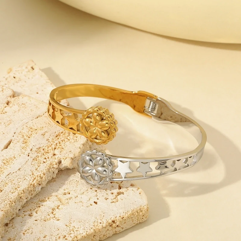 BRACELET BICOLORE FLEURS
