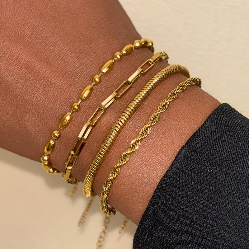 BRACELET LAIA ACIER OR
