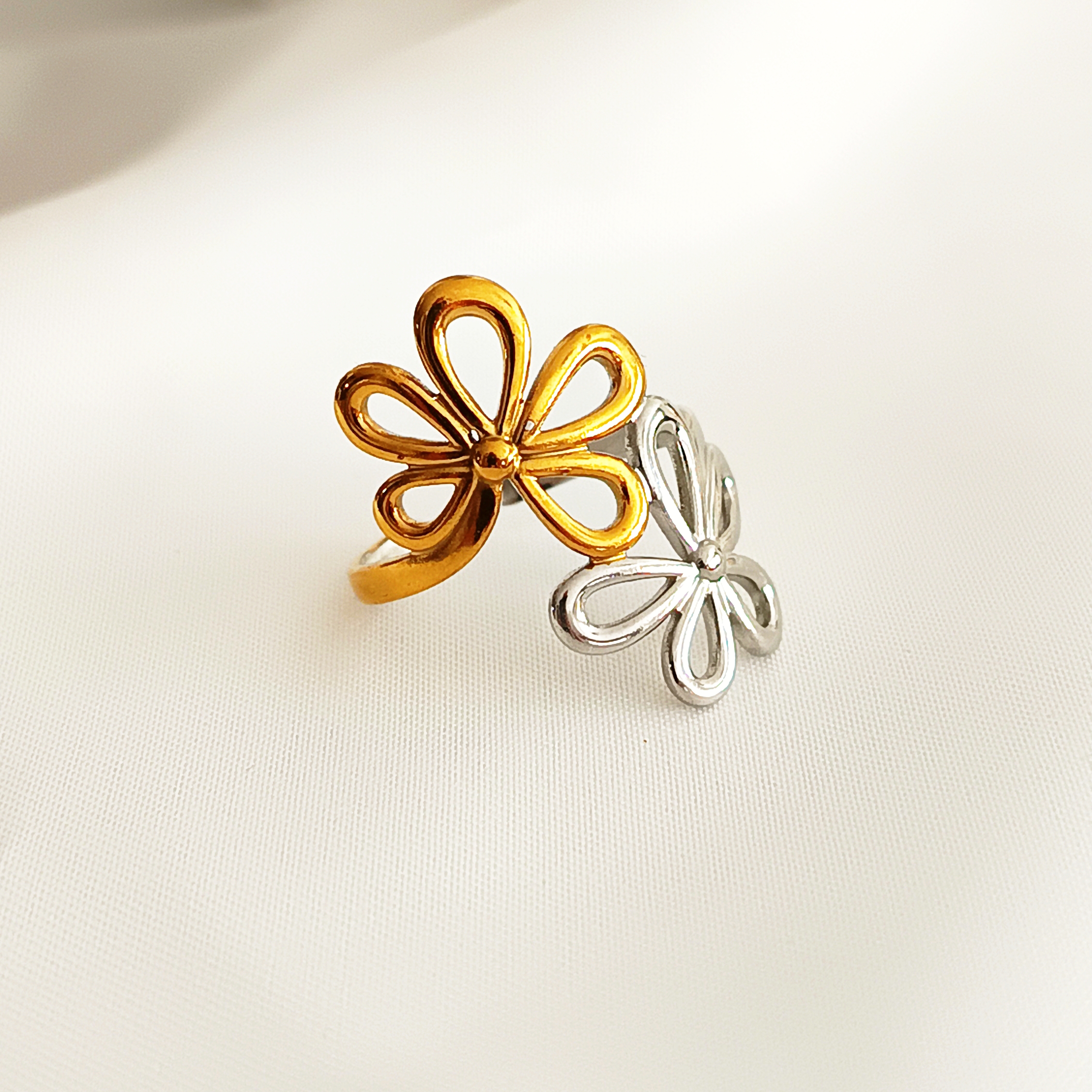 BAGUE LEONIE BICOLORE