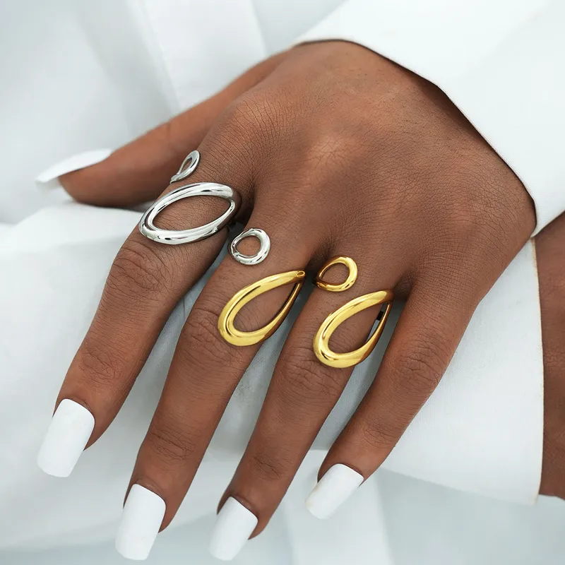 BAGUE JESSICA ACIER ARGENT