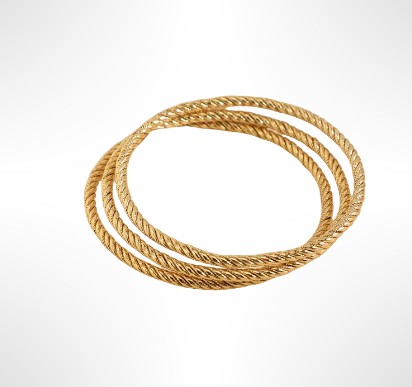 Bracelets torsadés dorés KARA