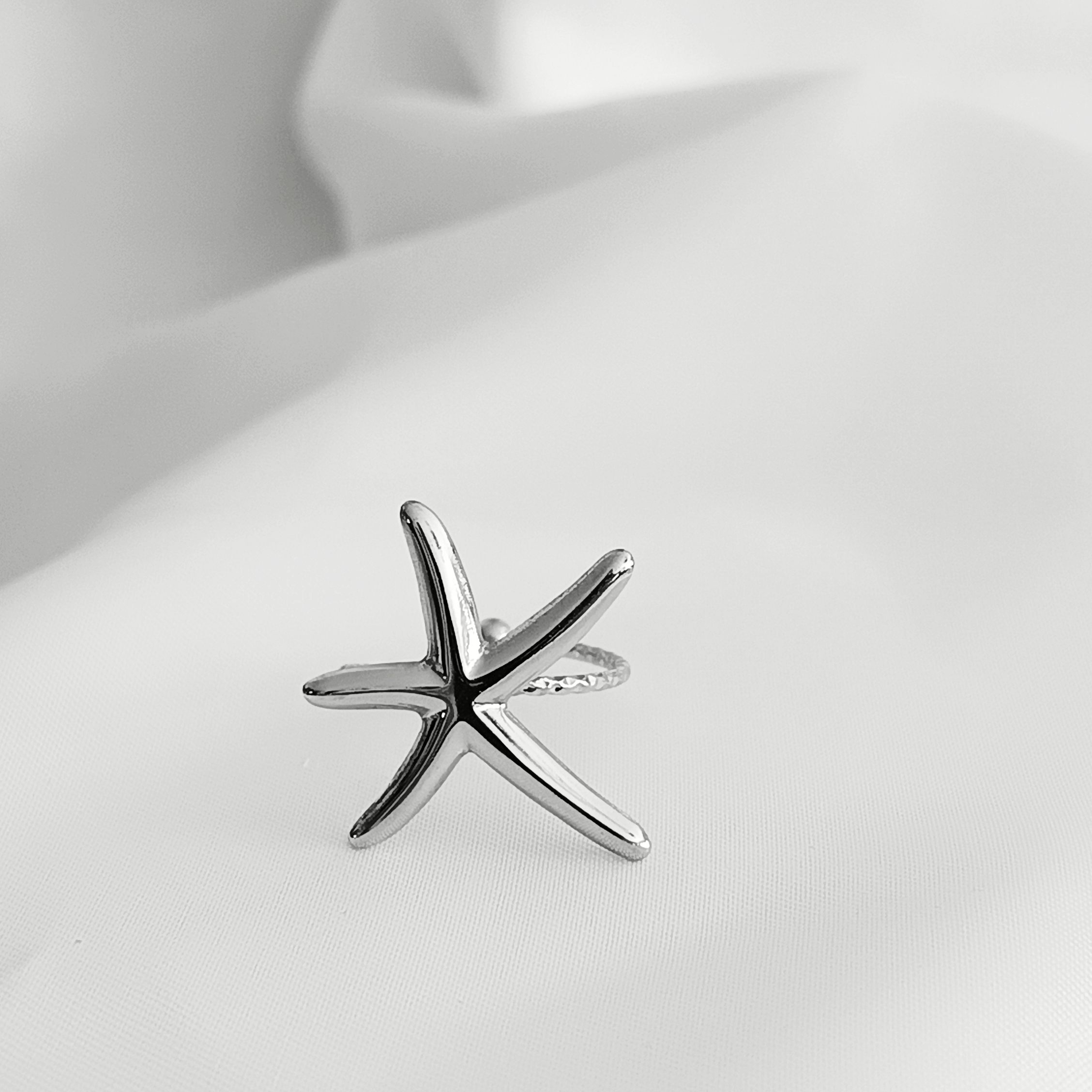 BAGUE ODA acier argent