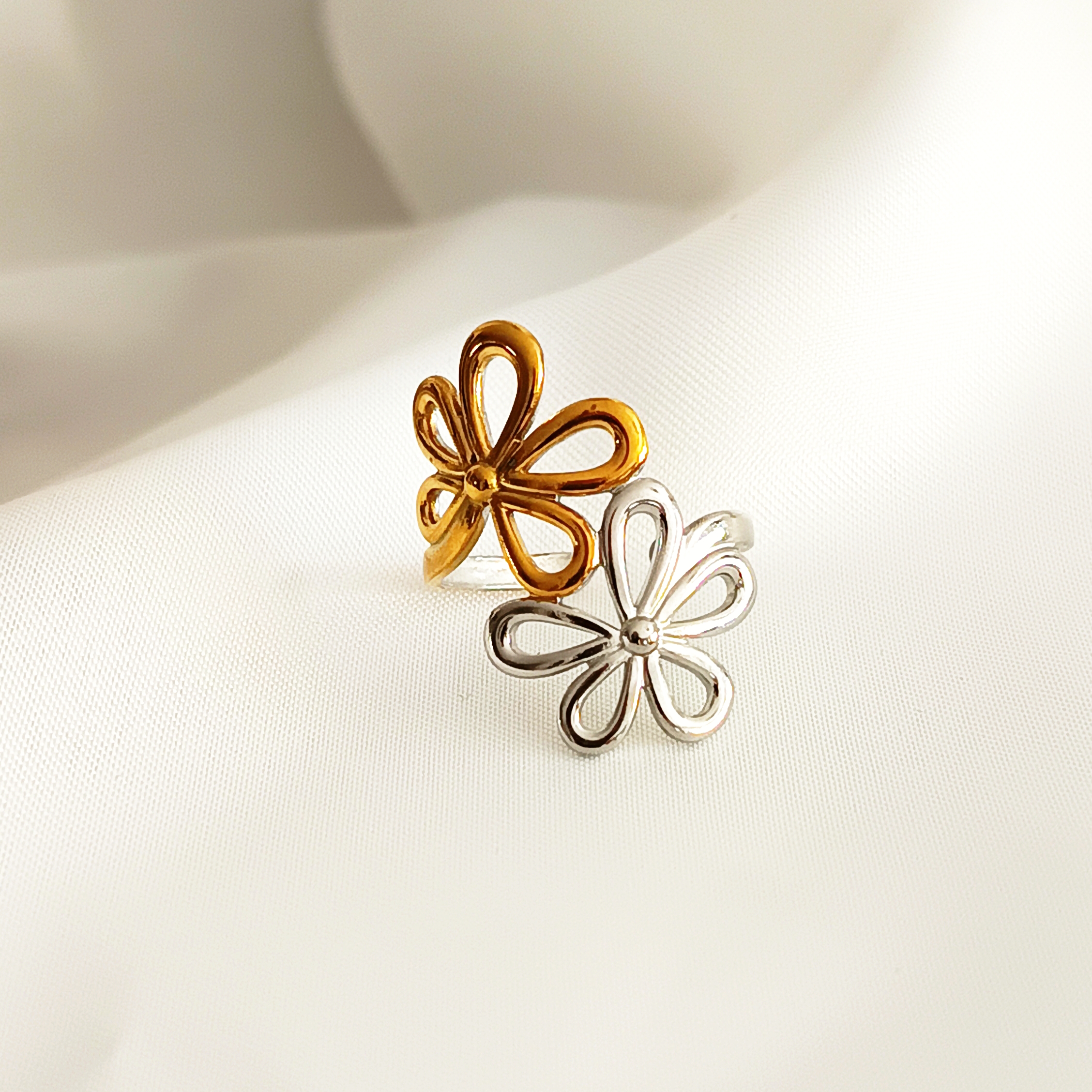 BAGUE LEONIE BICOLORE
