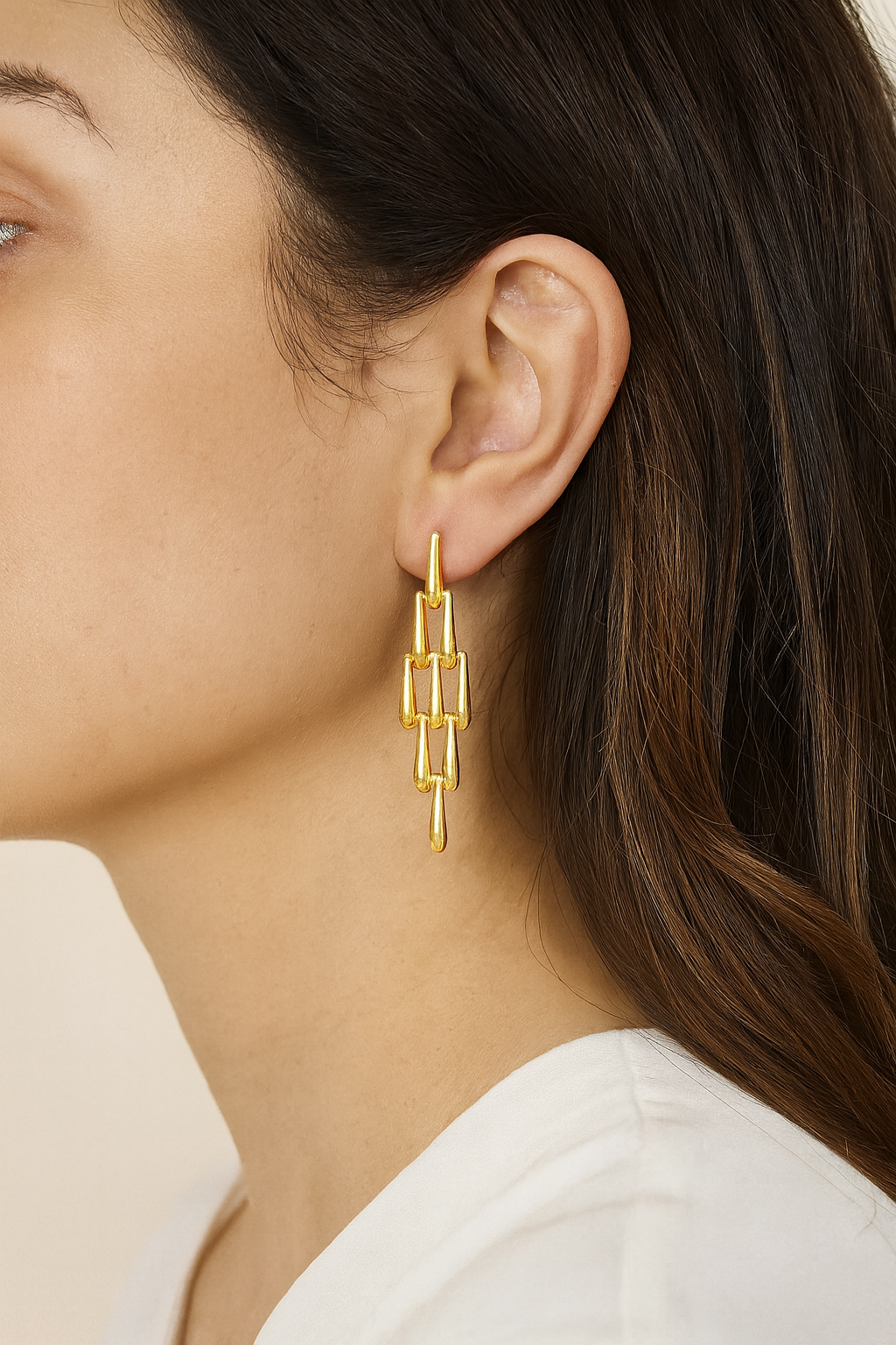 Boucles d'oreilles dorées ELY