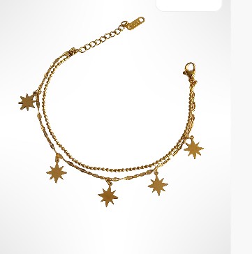 Bracelet chaîne avec breloques étoile PENY