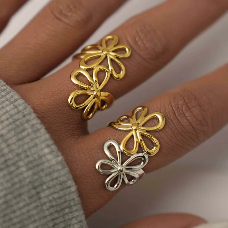 BAGUE LEONIE BICOLORE