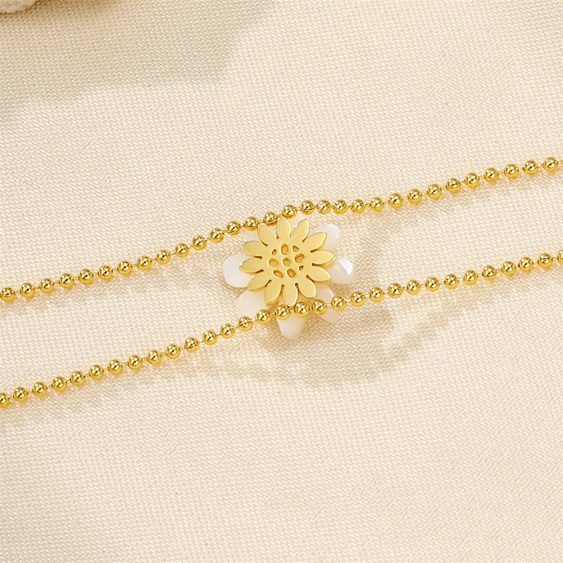 Bracelet fleur dorée FLORY