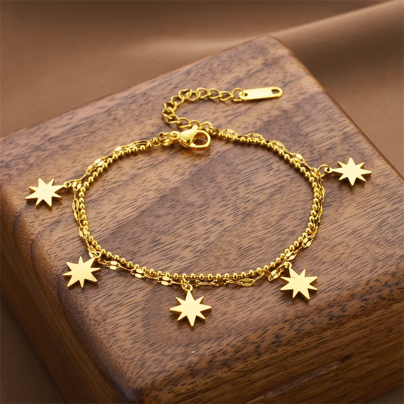 Bracelet chaîne avec breloques étoile PENY