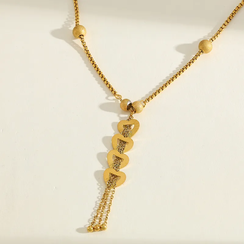 Collier ANDY  acier doré