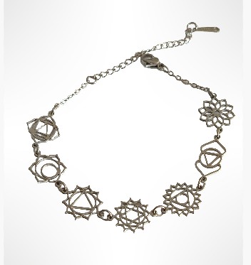 Bracelet chakras argenté ASIA