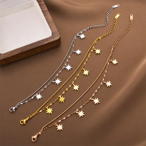 Bracelet chaîne avec breloques étoile PENY