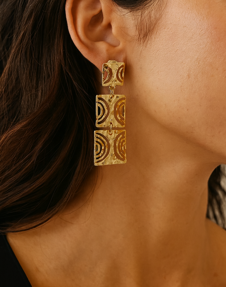 Boucles d'oreilles dorées ADA