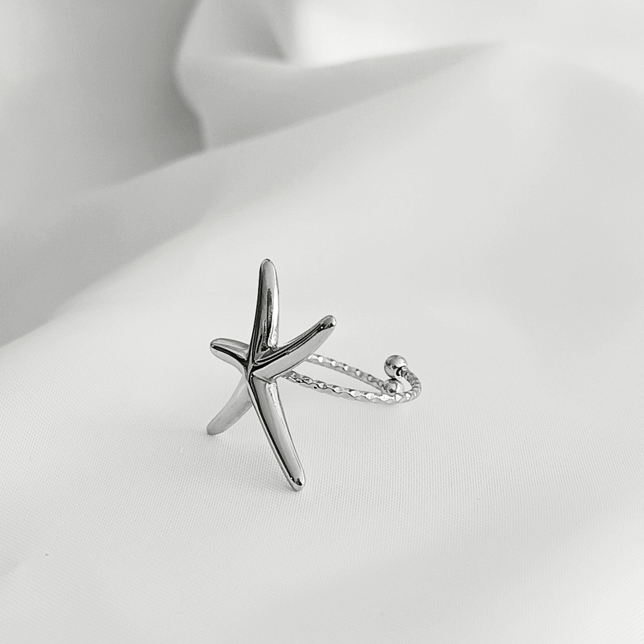 BAGUE ODA acier argent