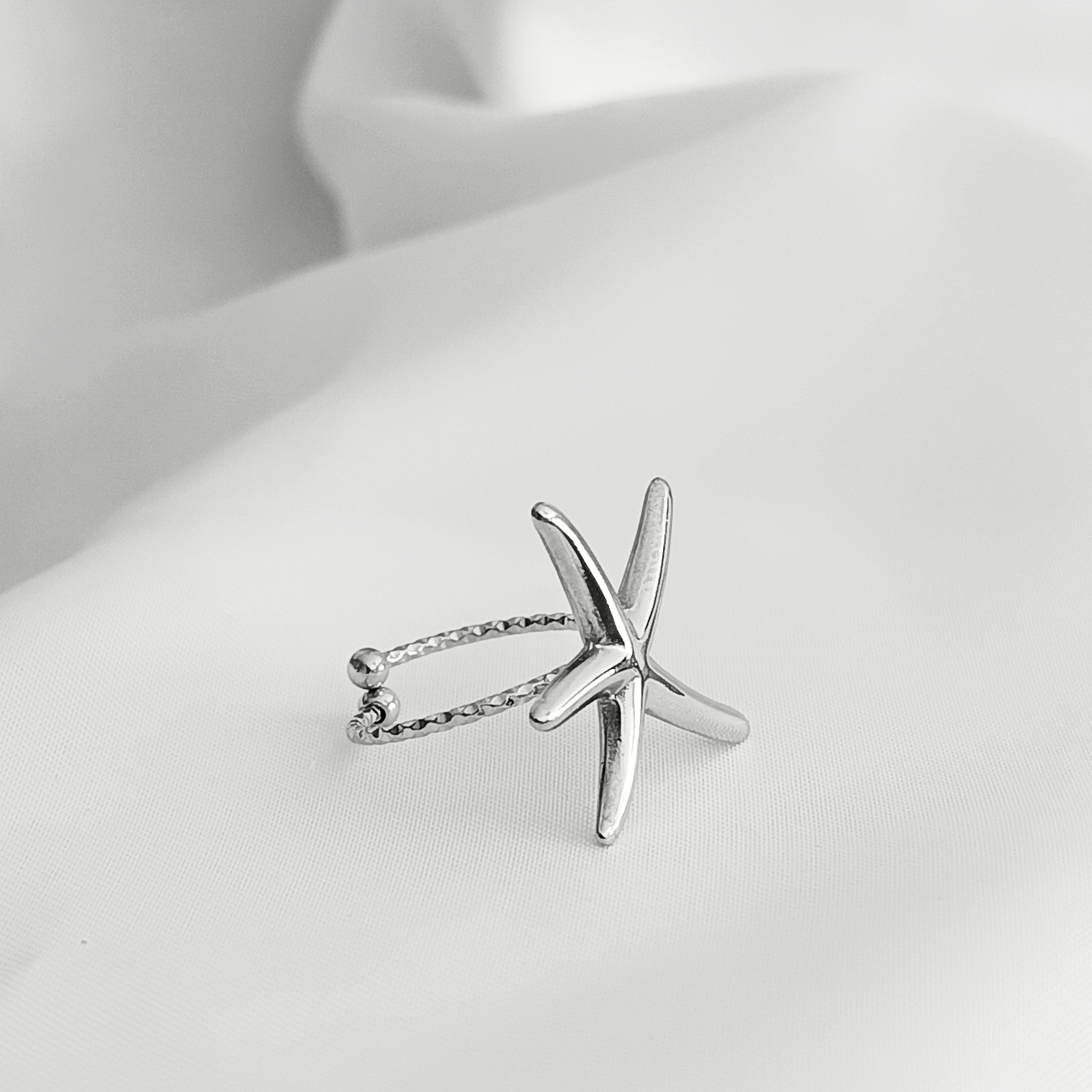 BAGUE ODA acier argent