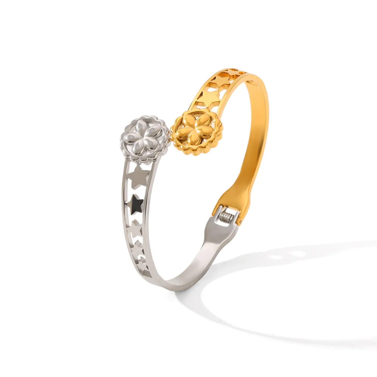 BRACELET BICOLORE FLEURS