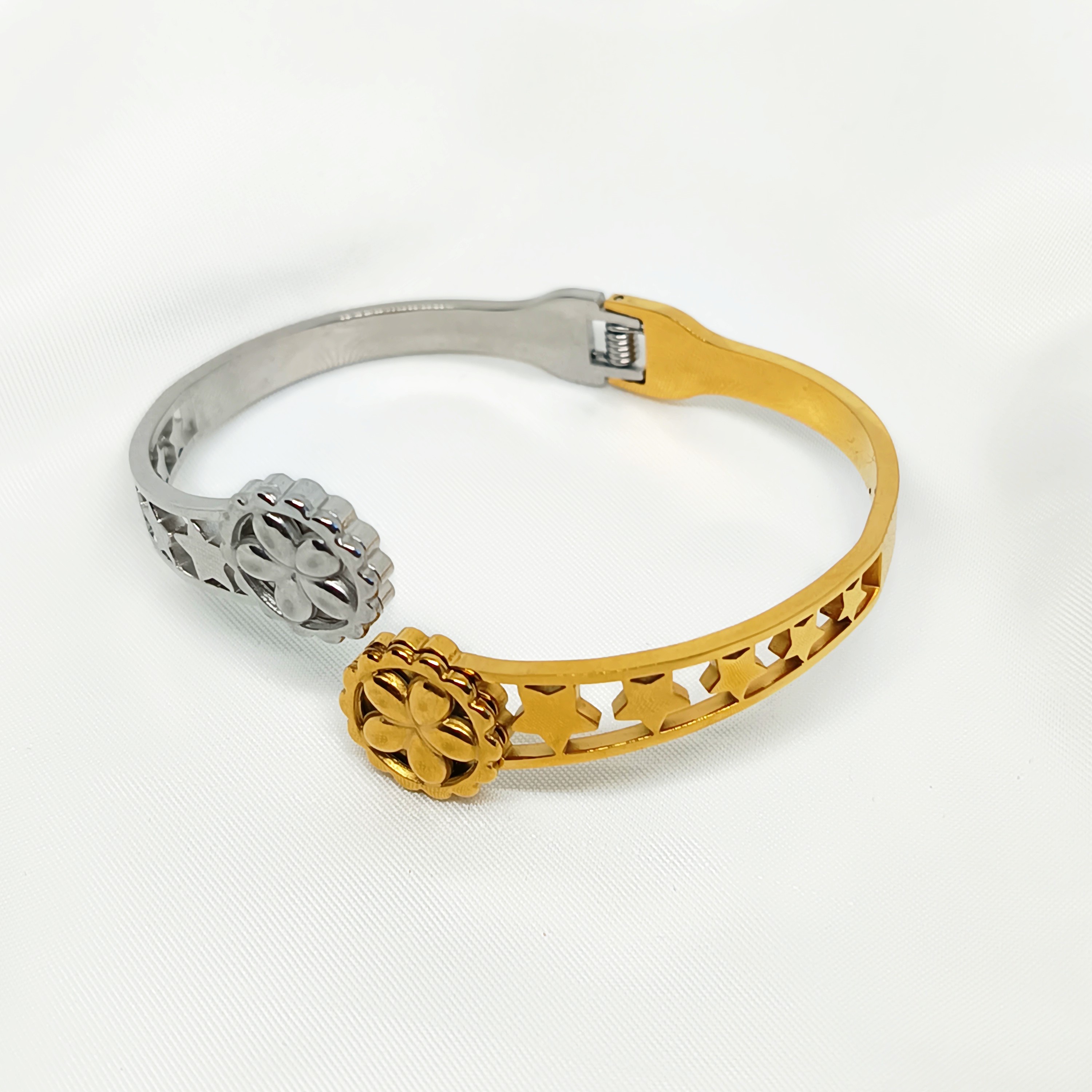 BRACELET BICOLORE FLEURS