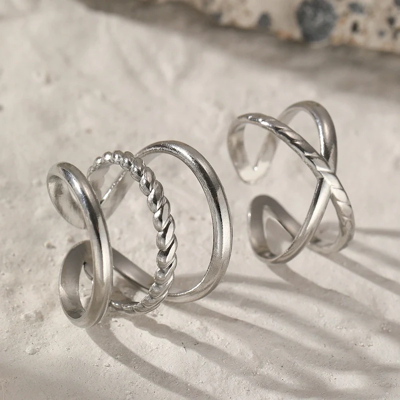 BAGUE CARA ACIER ARGENT