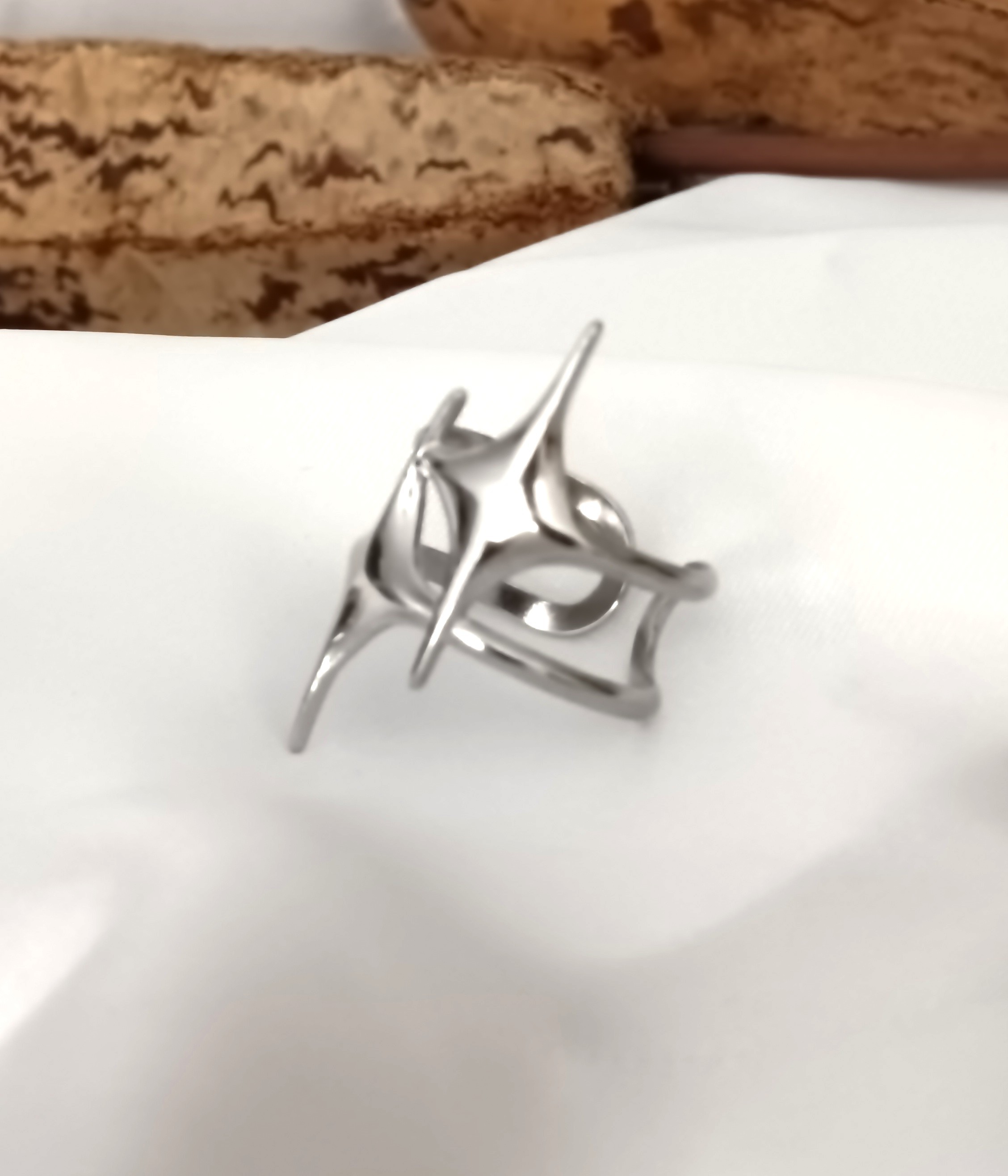 BAGUE PATY  ACIER ARGENT