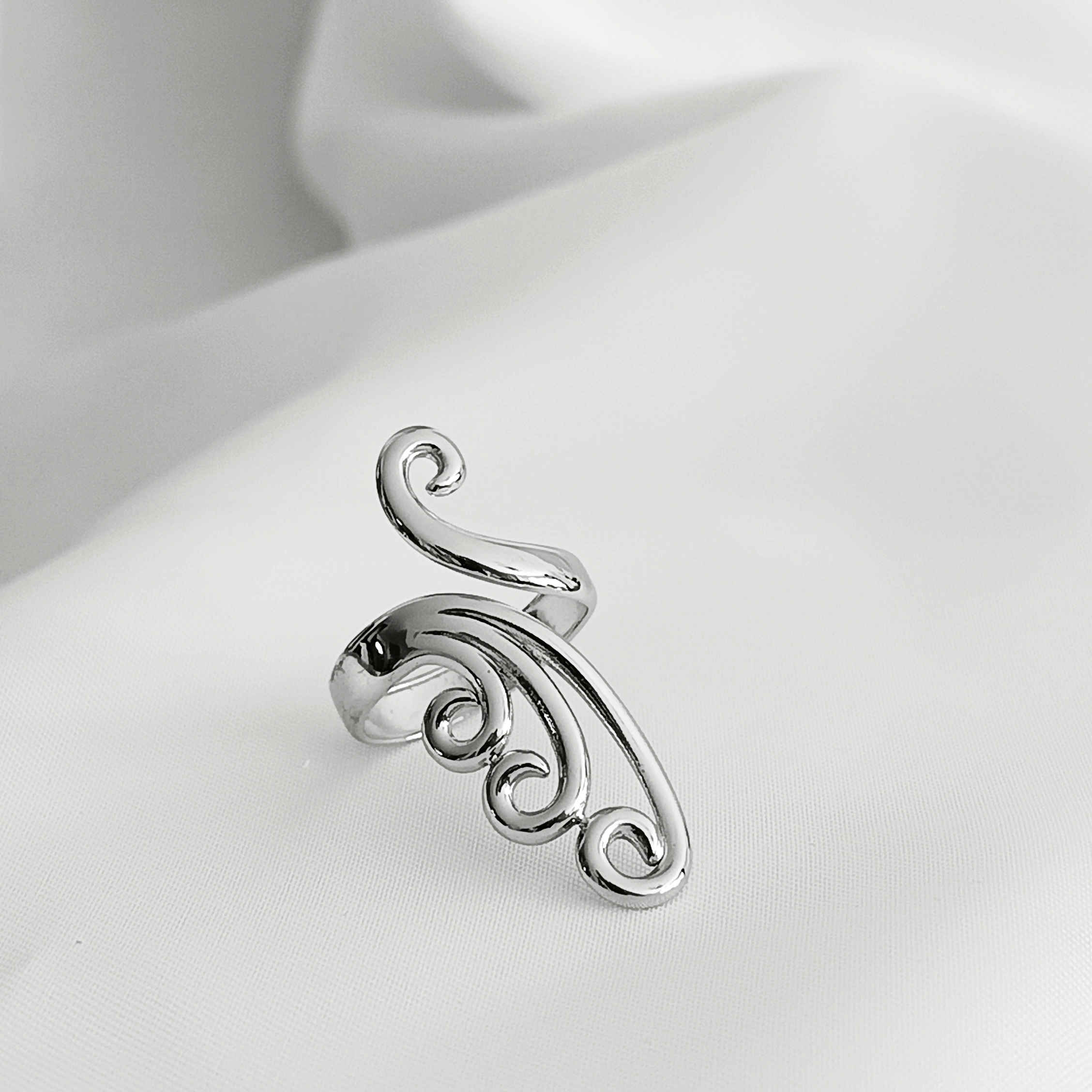 BAGUE LISE ACIER ARGENT