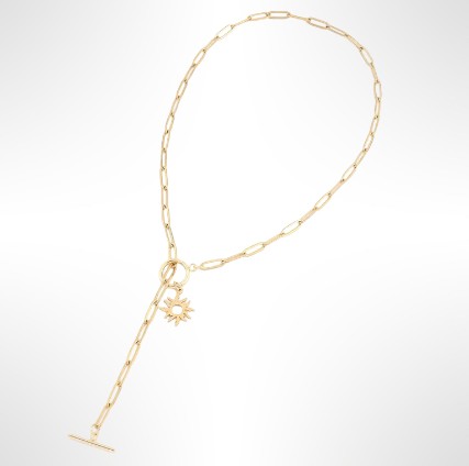 Collier doré avec pendentif soleil ELINDA