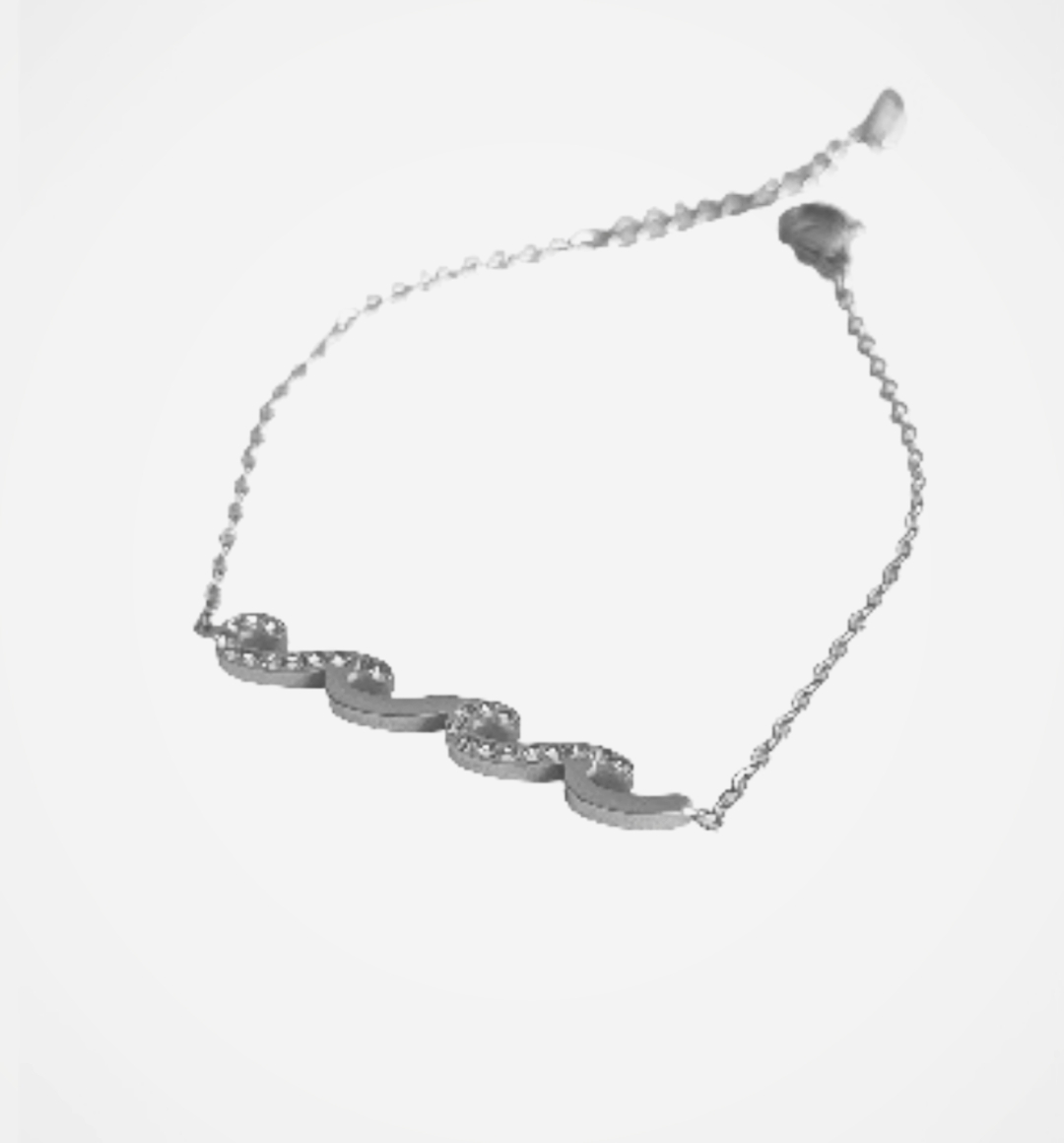 Bracelet argenté vagues ILDA