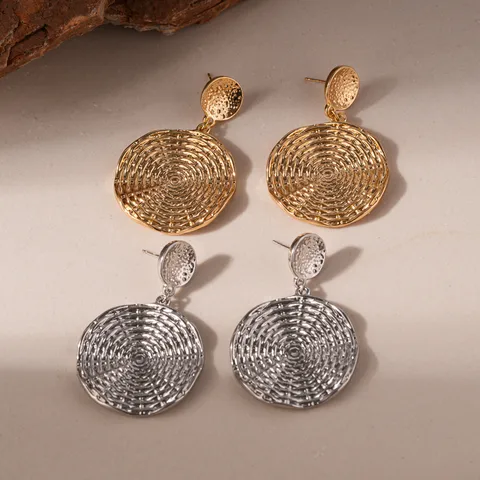 Boucles d'oreilles tissées SOPHIA dorées