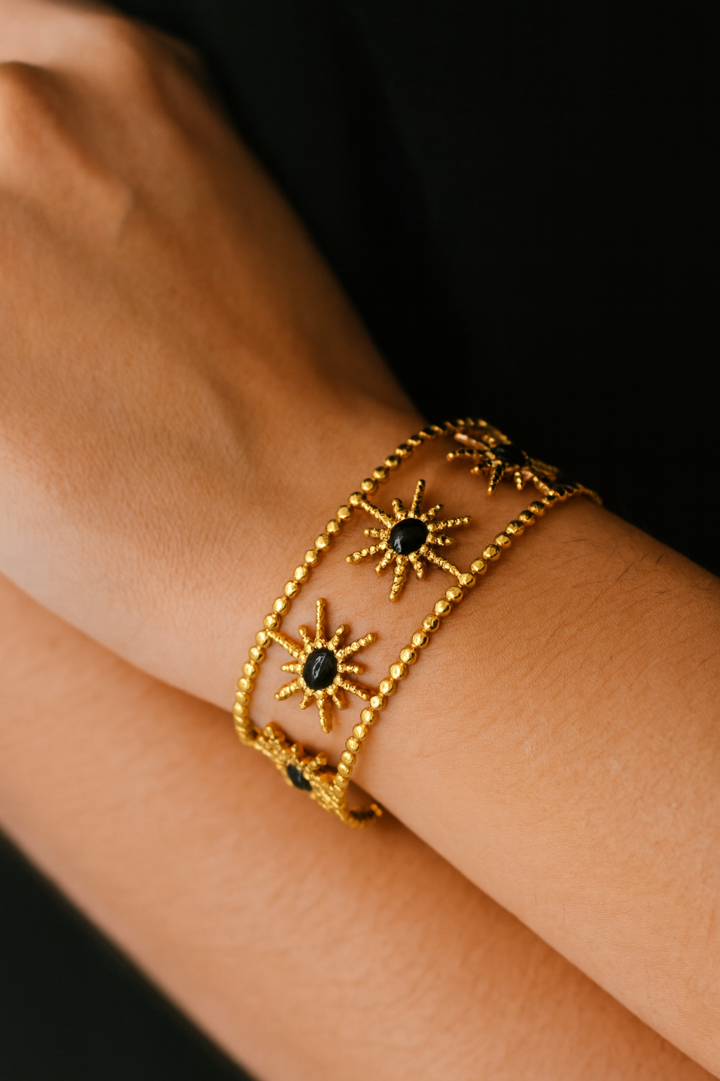 BRACELET ETOILES NOIRES